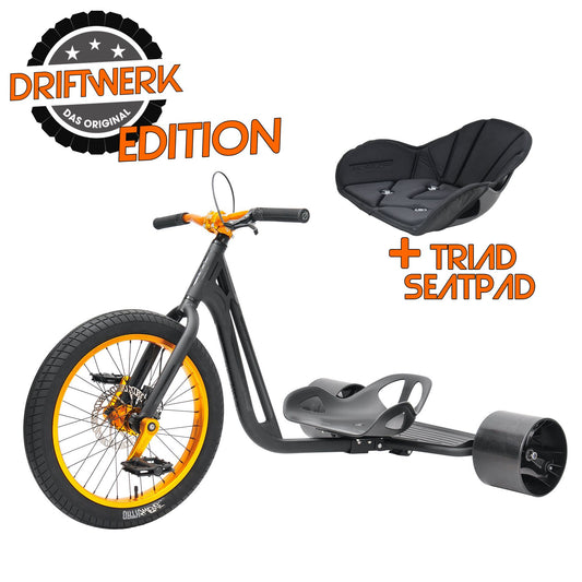 TRIAD Notorious 4 matt schwarz/orange - DRIFTWERK EDITION inkl. Sitzpad